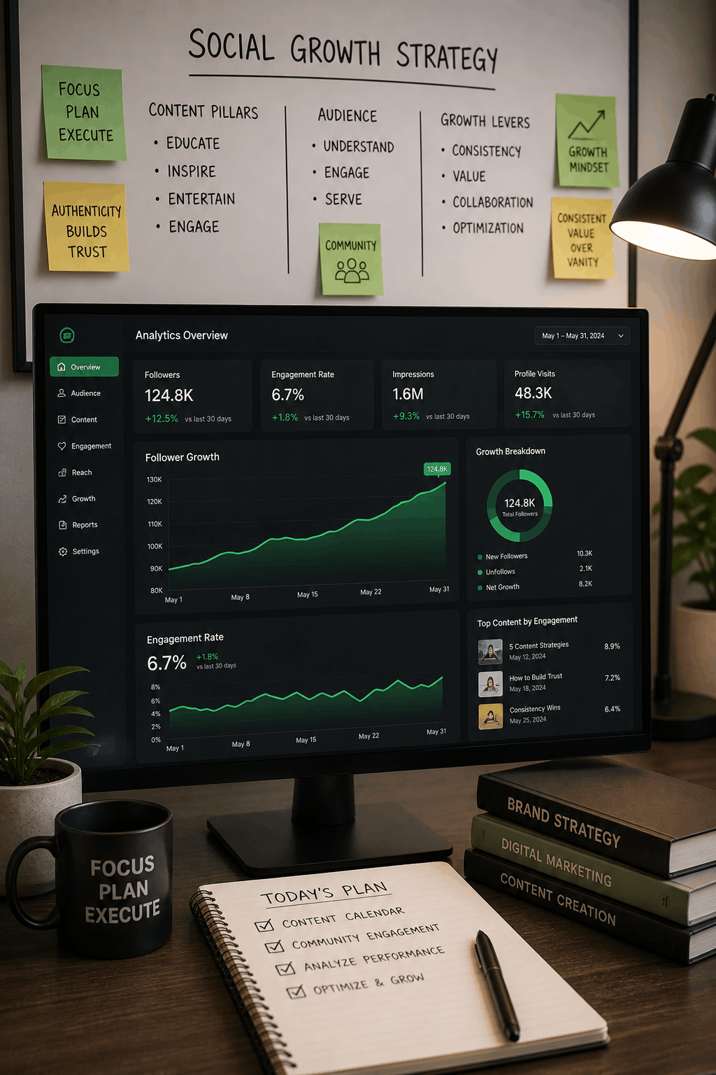 Social media growth creative